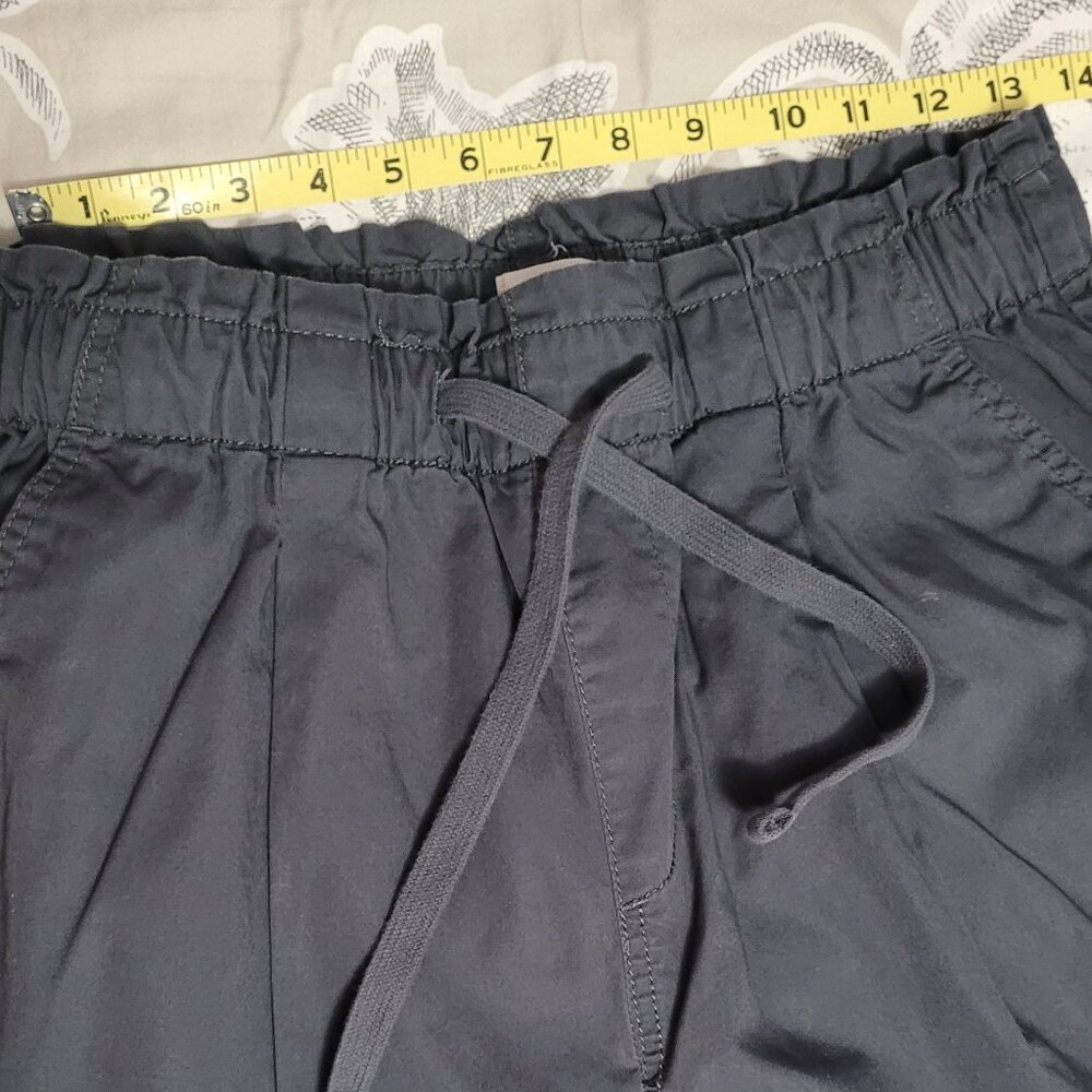LOFT Navy Drawstring Cropped Pants - Picture 5 of 9